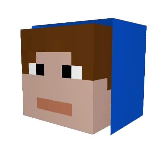 AgentFrekko Minecraft avatar head, 3D render