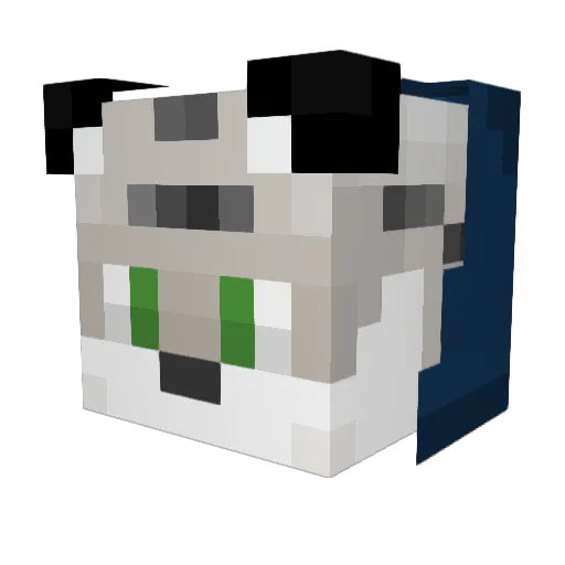 AgentFru Minecraft avatar head, 3D render
