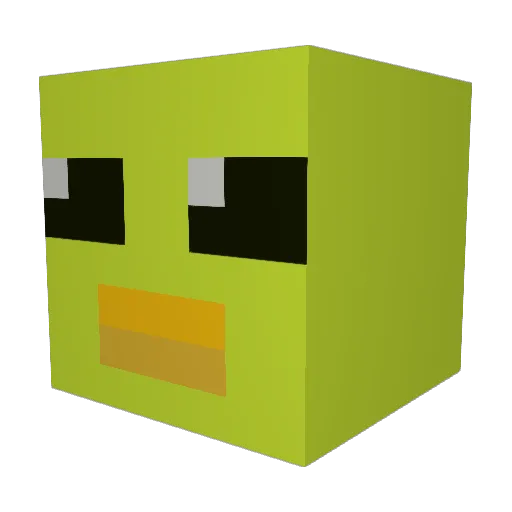 AgentGSoul Minecraft avatar head, 3D render