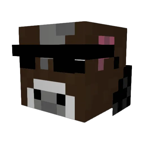 AgentJ1rry Minecraft avatar head, 3D render