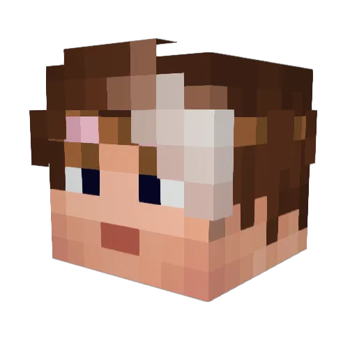 AgentJaren Minecraft avatar head, 3D render