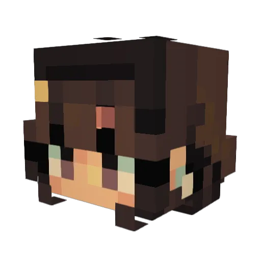 AgentJn Minecraft avatar head, 3D render
