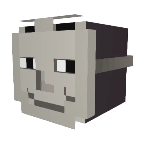 AgentJobbas Minecraft avatar head, 3D render