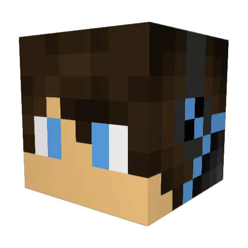 AgentK1309 Minecraft avatar head, 3D render