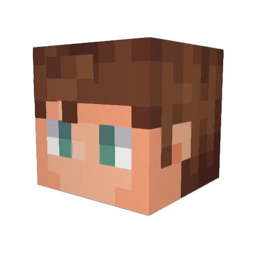 AgentKinetic Minecraft avatar head, 3D render