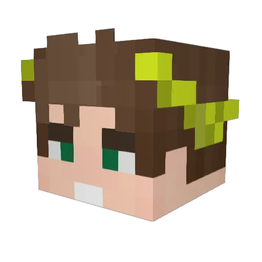 AgentKlon Minecraft avatar head, 3D render