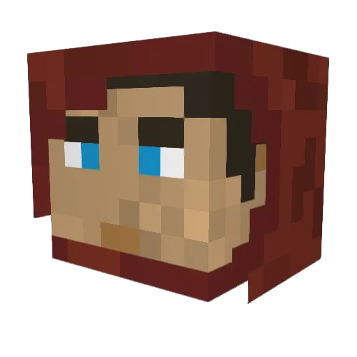 AgentLambda357 Minecraft avatar head, 3D render