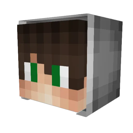 AgentM21 Minecraft avatar head, 3D render