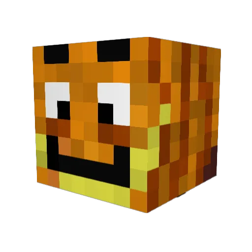 AgentMax Minecraft avatar head, 3D render