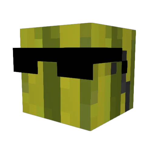 AgentMaxO Minecraft avatar head, 3D render