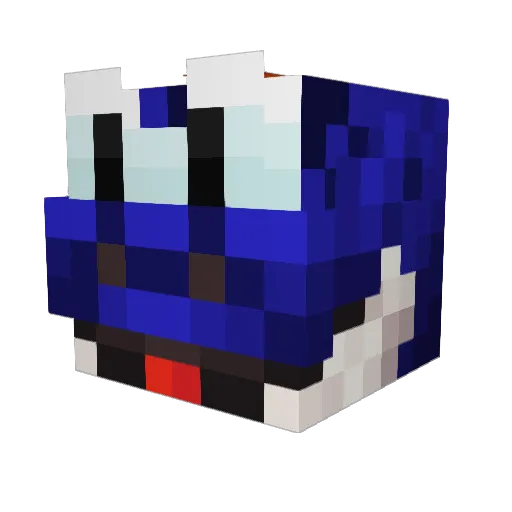 AgentMcSmile Minecraft avatar head, 3D render