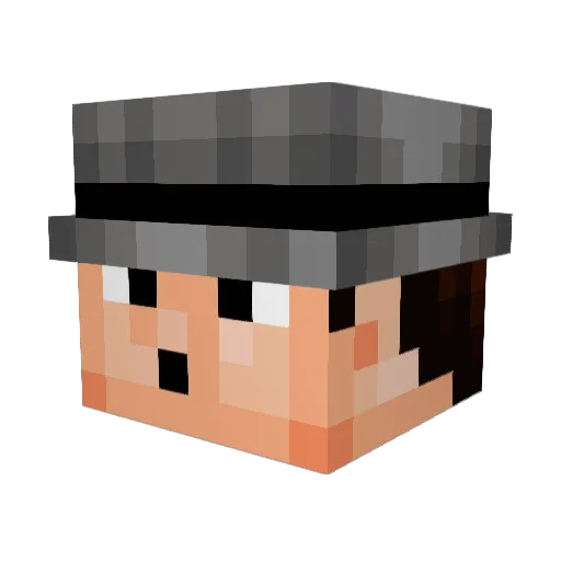 AgentMillet Minecraft avatar head, 3D render