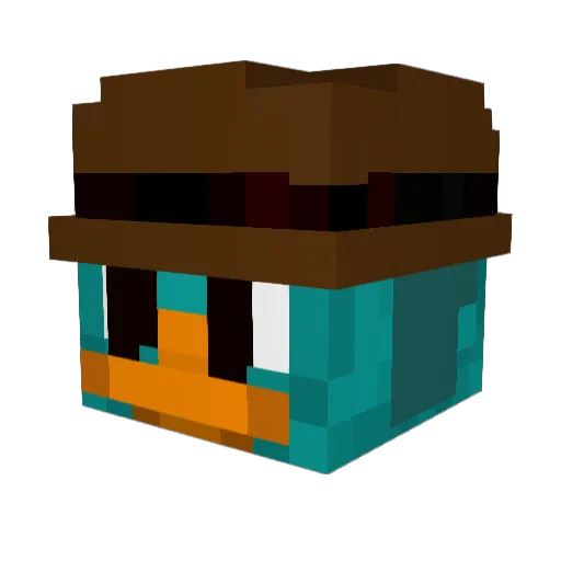 AgentPePe Minecraft avatar head, 3D render