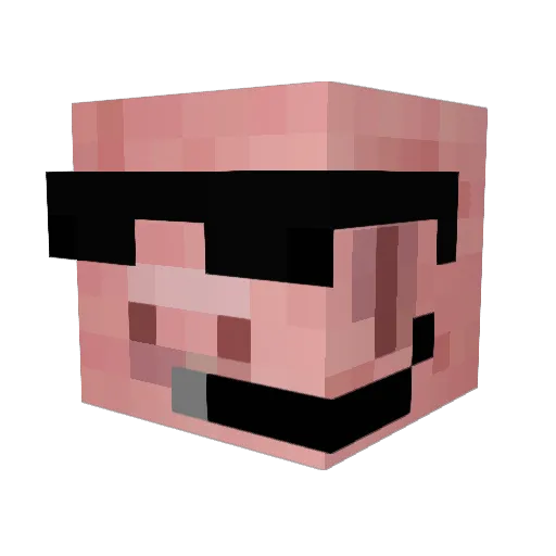 AgentPork23 Minecraft avatar head, 3D render
