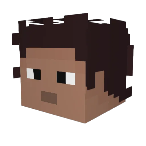 AgentRBY Minecraft avatar head, 3D render