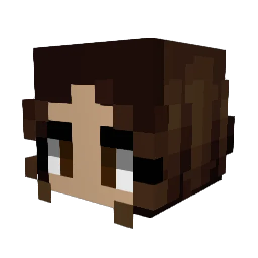 AgentRogue Minecraft avatar head, 3D render
