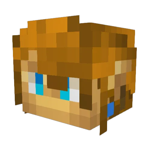 AgentS18 Minecraft avatar head, 3D render