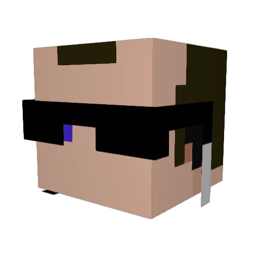 AgentSmith2008 Minecraft avatar head, 3D render