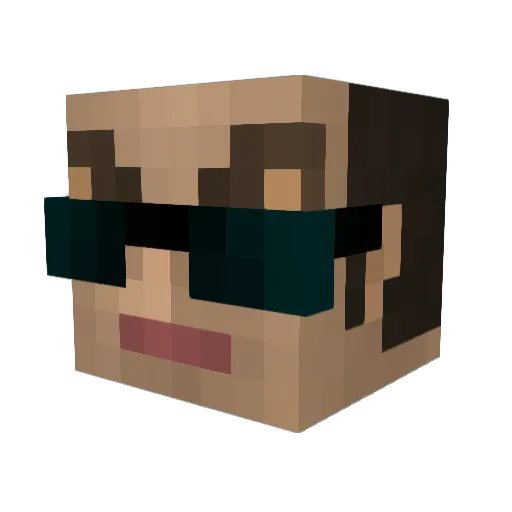 AgentSmith_ Minecraft avatar head, 3D render