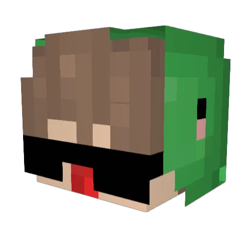 AgentTN Minecraft avatar head, 3D render