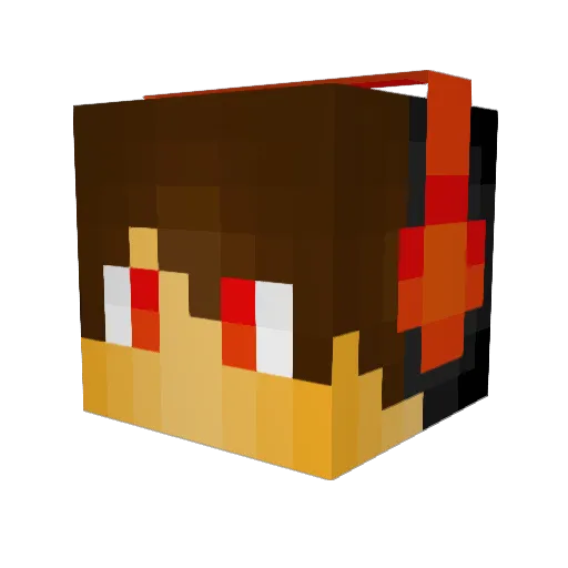 AgentTanque Minecraft avatar head, 3D render