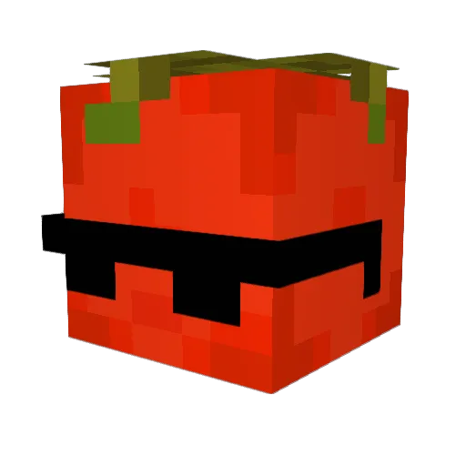 AgentTomato_ Minecraft avatar head, 3D render