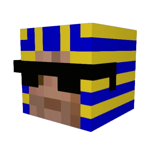 AgentWashy Minecraft avatar head, 3D render