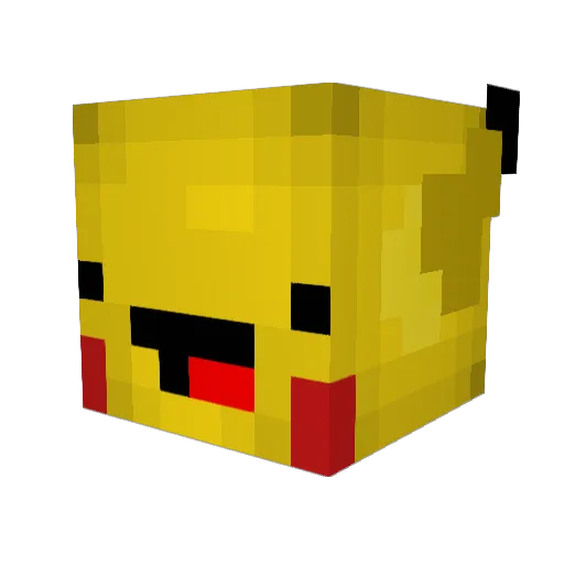 AgentWorm Minecraft avatar head, 3D render