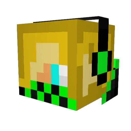 Agent_90 Minecraft avatar head, 3D render