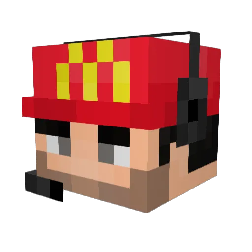Agent_BUB Minecraft avatar head, 3D render