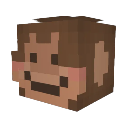 Agent_Bobo Minecraft avatar head, 3D render