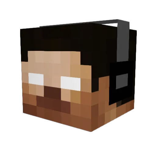 Agent_Hawk Minecraft avatar head, 3D render