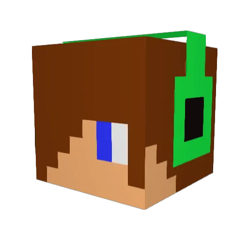 Agent_Jude Minecraft avatar head, 3D render