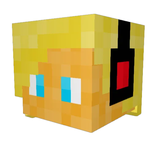 Agent_Masi Minecraft avatar head, 3D render