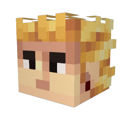 Agent_P0815 Minecraft avatar head, 3D render