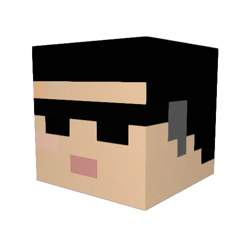 Agent_Secret Minecraft avatar head, 3D render