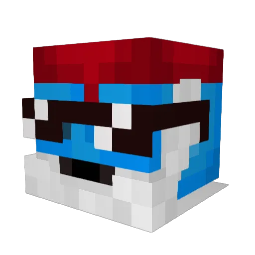 Agent_Smurf Minecraft avatar head, 3D render