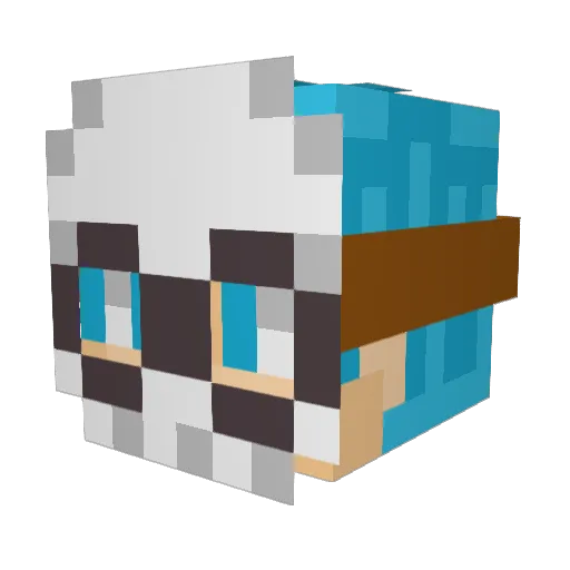 Agent_T05 Minecraft avatar head, 3D render