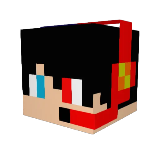 Agent_T_man Minecraft avatar head, 3D render