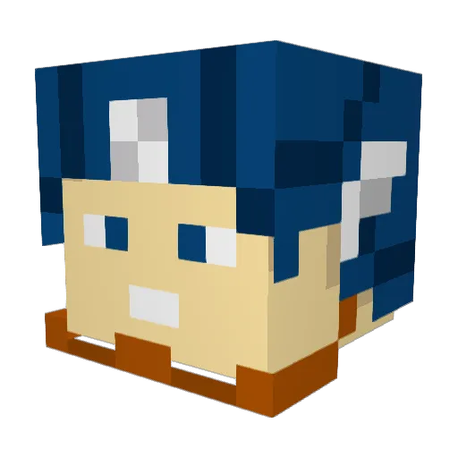 Agent___ Minecraft avatar head, 3D render