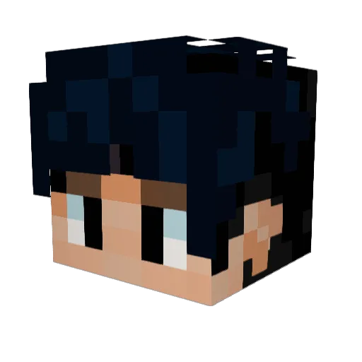 Agent_blackx2 Minecraft avatar head, 3D render
