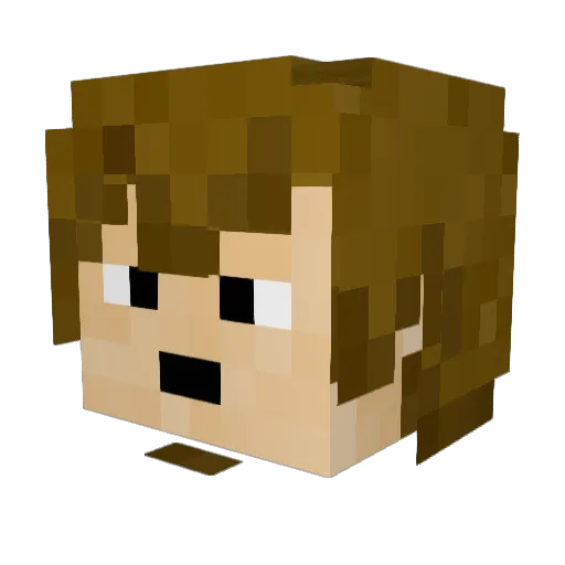 Agentblue91 Minecraft avatar head, 3D render