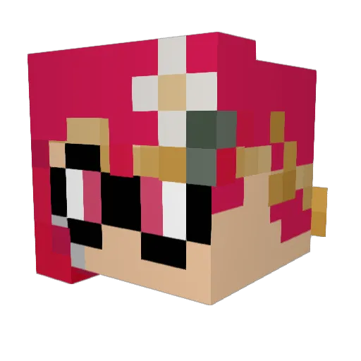 Agente482 Minecraft avatar head, 3D render