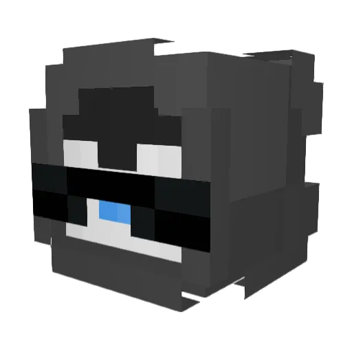 Agentmido Minecraft avatar head, 3D render