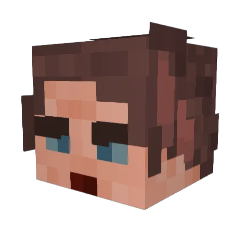 Agentnono7 Minecraft avatar head, 3D render