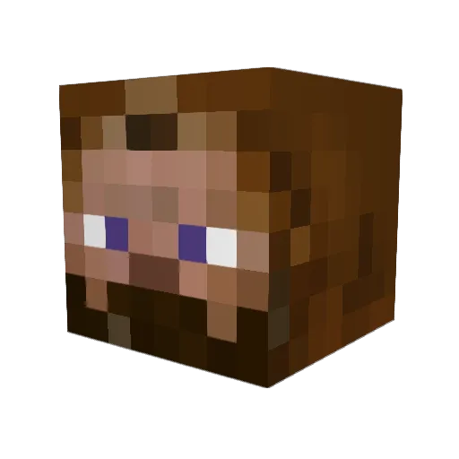 Agerroy Minecraft avatar head, 3D render