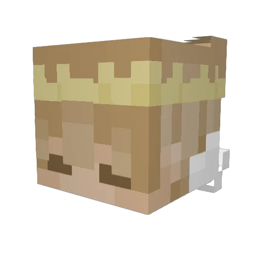 Aggelosrzs Minecraft avatar head, 3D render