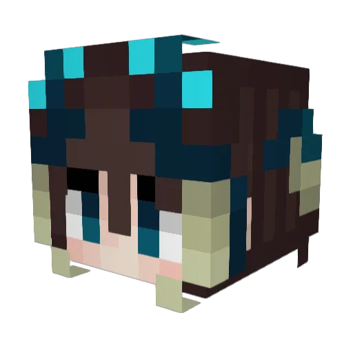 Aggelouzz Minecraft avatar head, 3D render