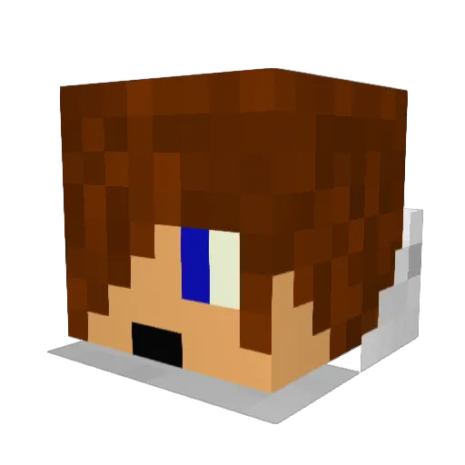 Aggezz Minecraft avatar head, 3D render