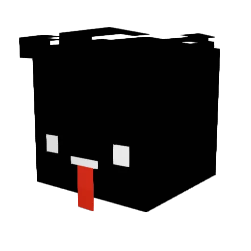 Aggome Minecraft avatar head, 3D render